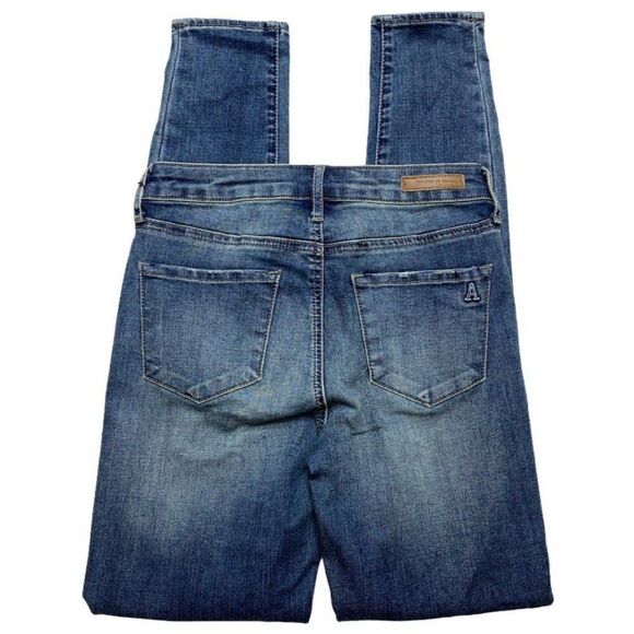 Articles of Society Ankle Skinny Jeans Women's 24 XS Blue Distressed High Rise‎ - Picture 2 of 16